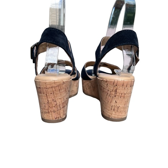 Cordani Candy Platform Cork Wedge Open-Toe Sandal Navy Blue EU Size 37 - Picture 4 of 16